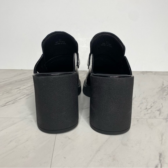 Jeffrey Campbell Kerri Black Patent Leather Heeled Loafer Mule 9 1/2 - Picture 3 of 16